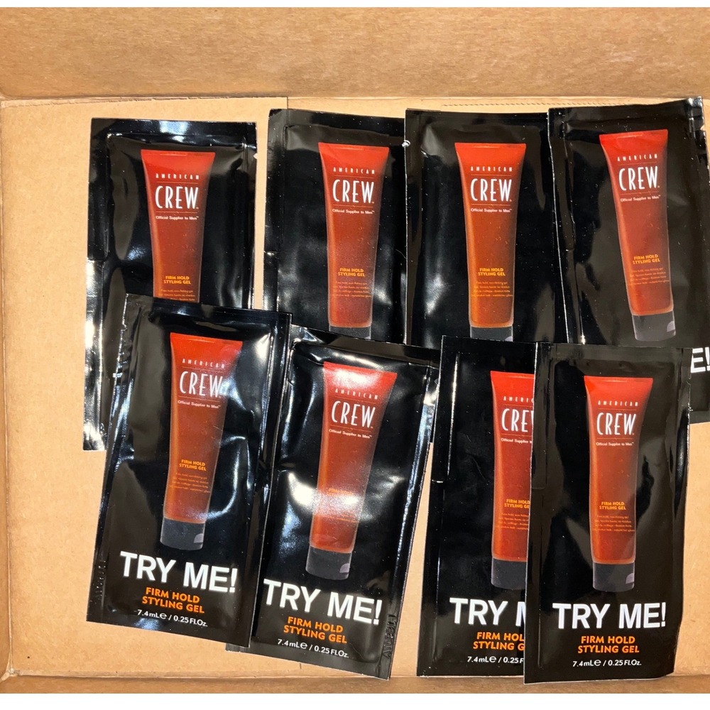 American Crew Styling Gel Firm Hold High Shine Travel Packets Lot of 8